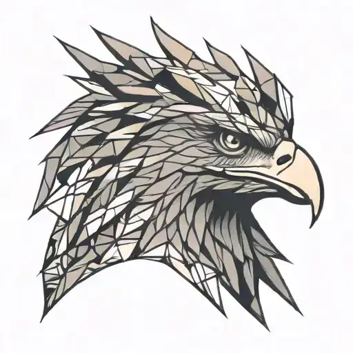 An Eagle With A Crown On Its Head Looking
