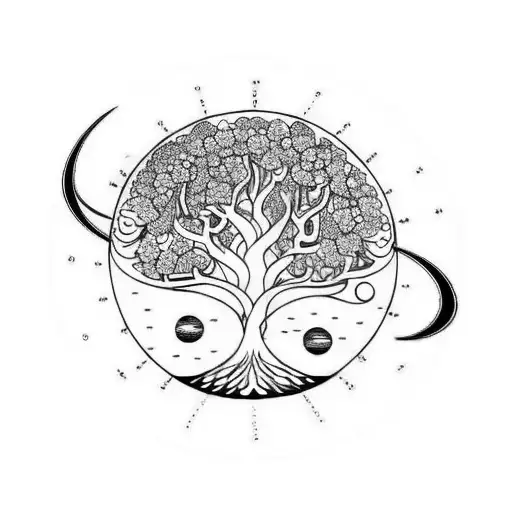 Tree Of Life With Planets