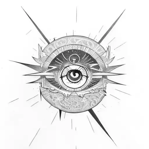 Glaxy With Wormhole Into Moon Knight And Eye Of Horus