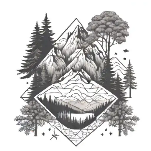 Forest And Mountains