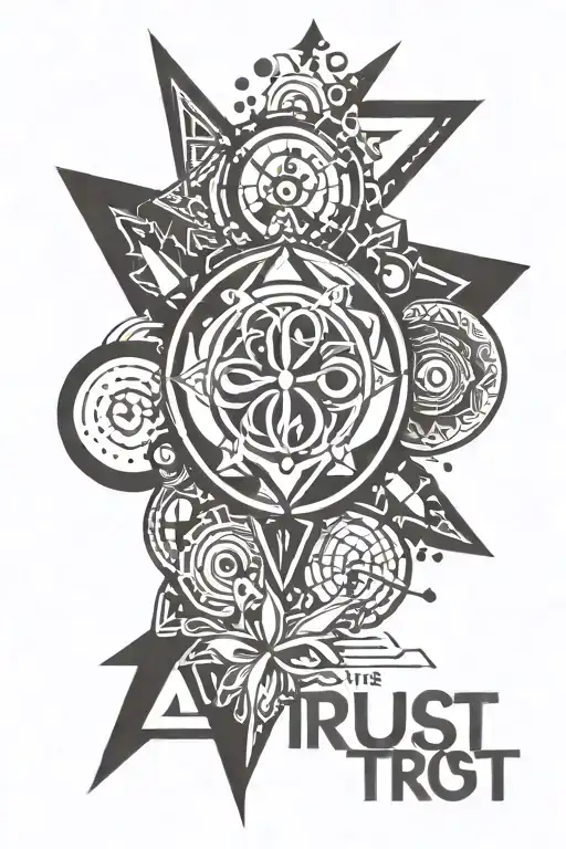 Christian Tattoo Featuring The Word Trust