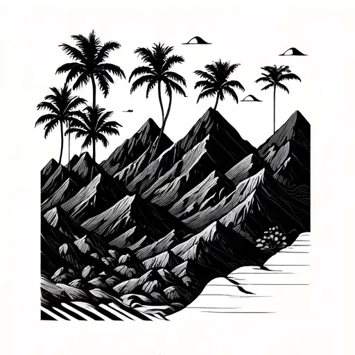 Ying The Palm Tree Mountain Landscape