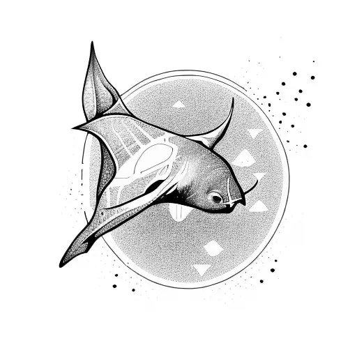 Featuring A Majestic Manta Ray Swimming Gracefully In The Vast Ocean