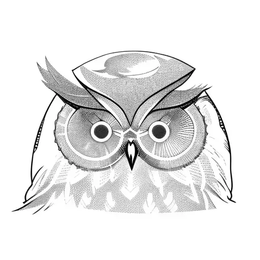 Owl With Helmet Sitting On A Crop
