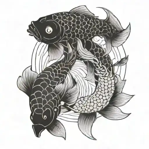 Carpe Koi E Yin Yang Symbol