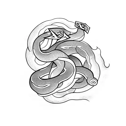 Runes Smoke Snake Forearm