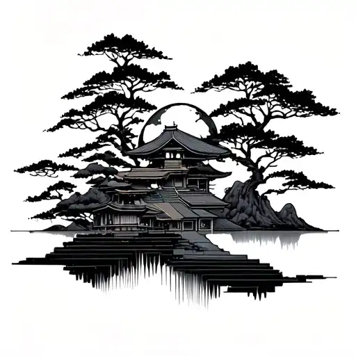 Cyberpunk Japanese Landscape