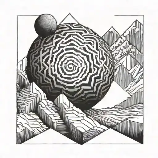 Sisyphus On Mountain