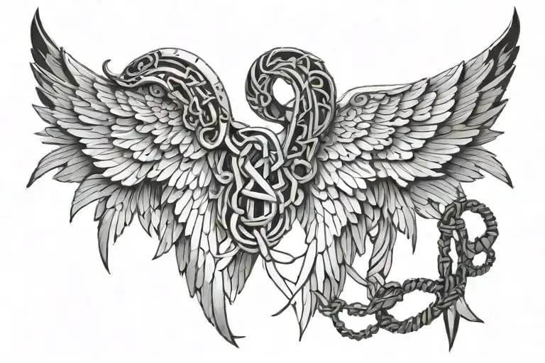 Angel Wings Wrapped In Shackles
