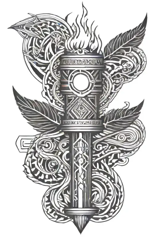 Torch With Fire Surrounded