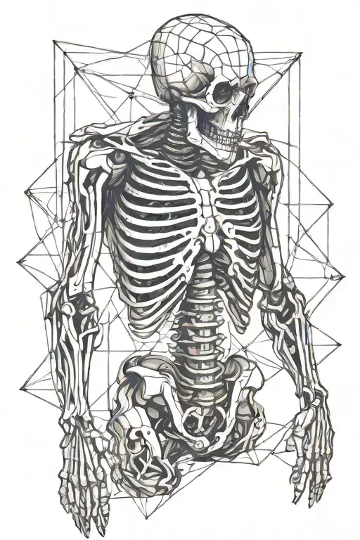 Skeleton Suffering Burning
