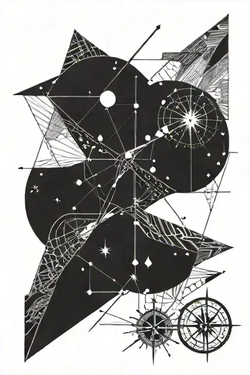 Arrow And Compass Astronomy