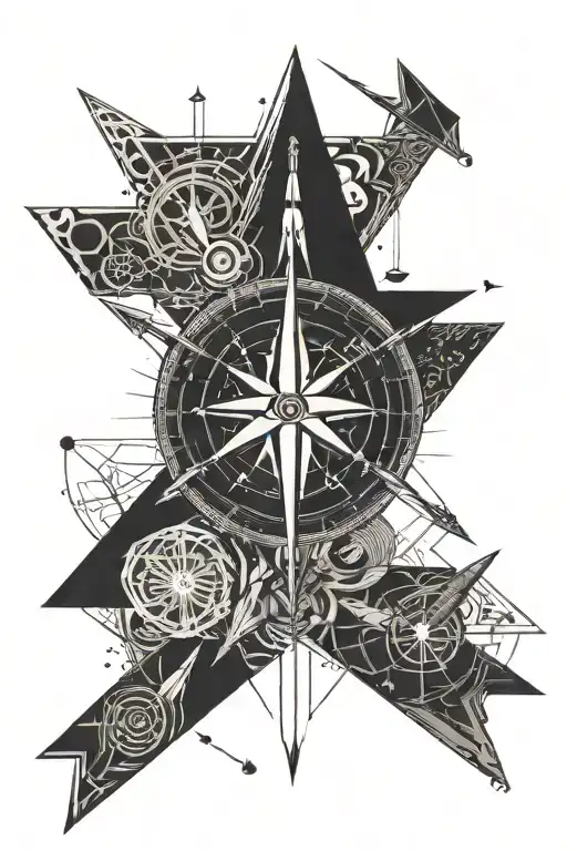 Arrow And Compass Line