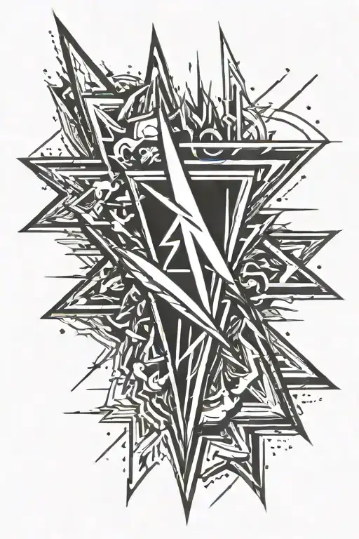 13 Point Lightning Bolt Symbol
