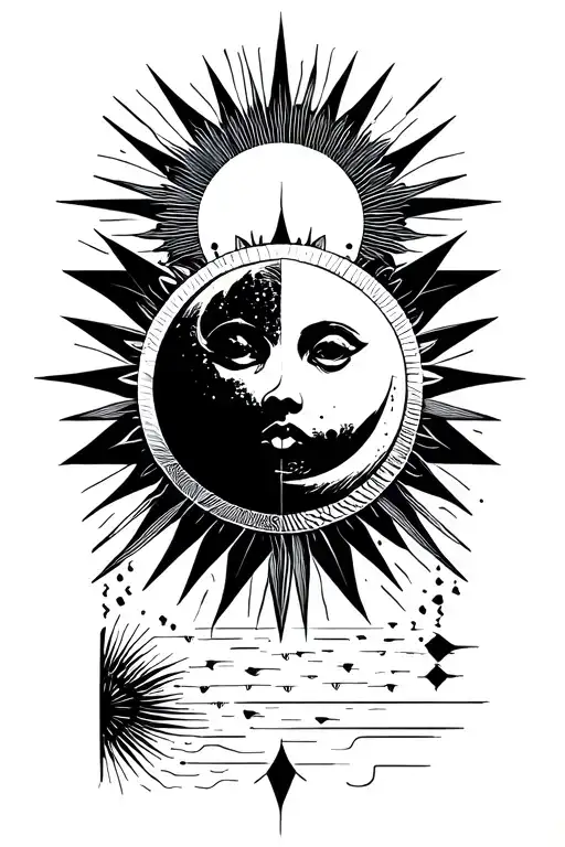 Moon And Sun Geometric