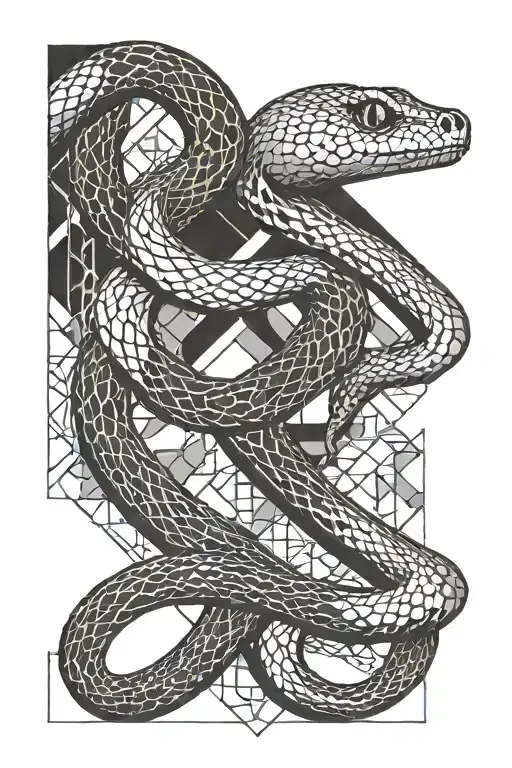 Snake And Geometry Patterns