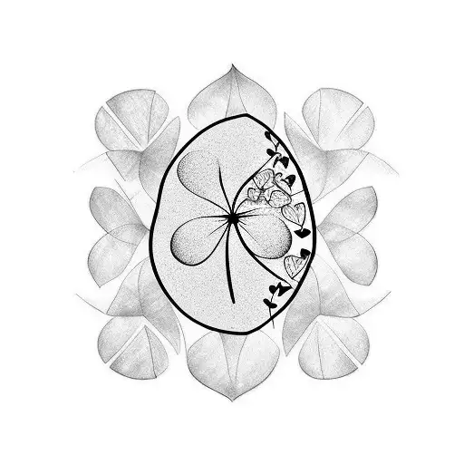 Robin Bird With 4 Leaf Clover