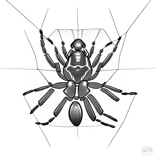 Black Widow Spider Hanging From Its Web