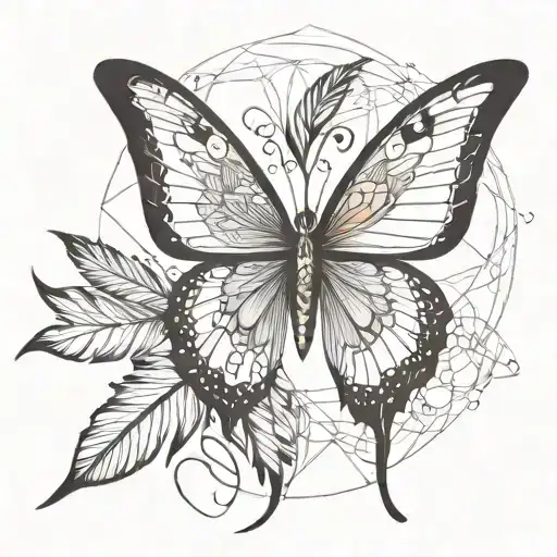 Butterfly And Feather