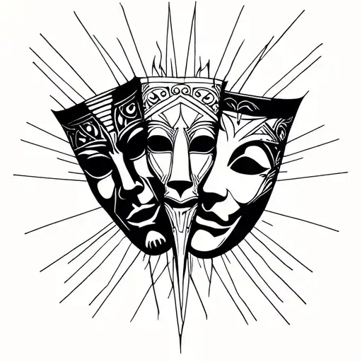 Theater Masks With Background