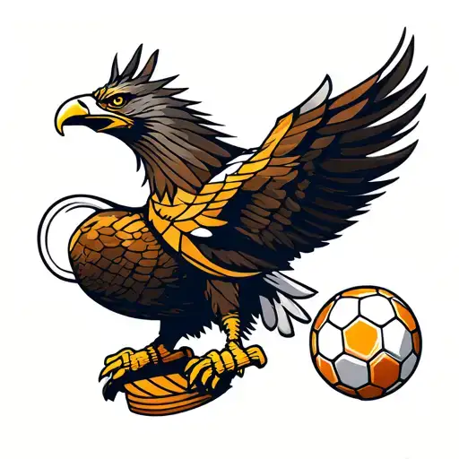Eagle With Dutch Football Cup