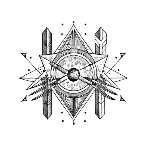 Solar System And Arrow