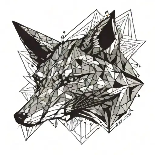Fox Head Geometry Spirit Totem