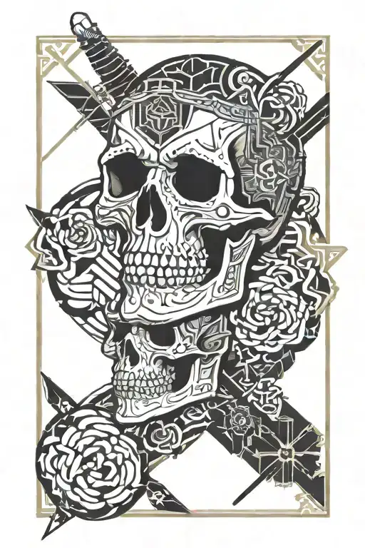 Skull Samourai Cover With Japanese