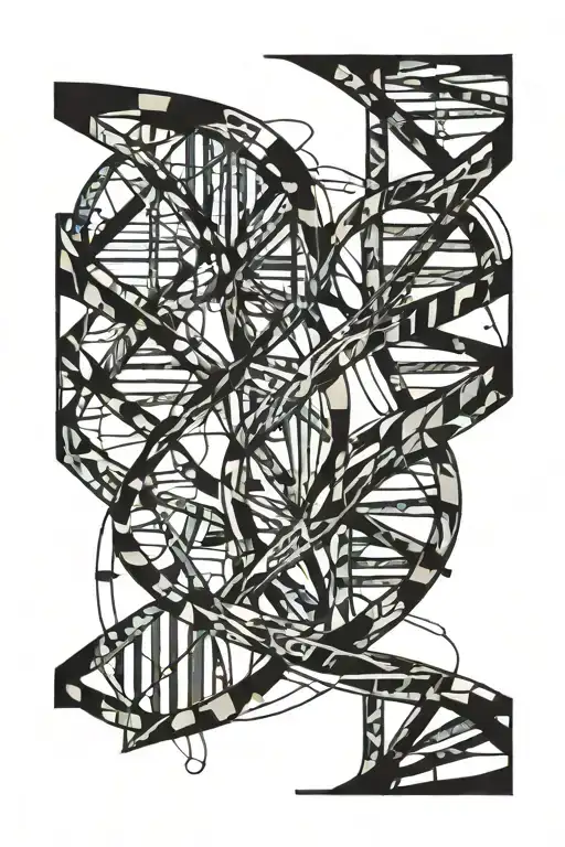 Dna Double Helix Intertwined