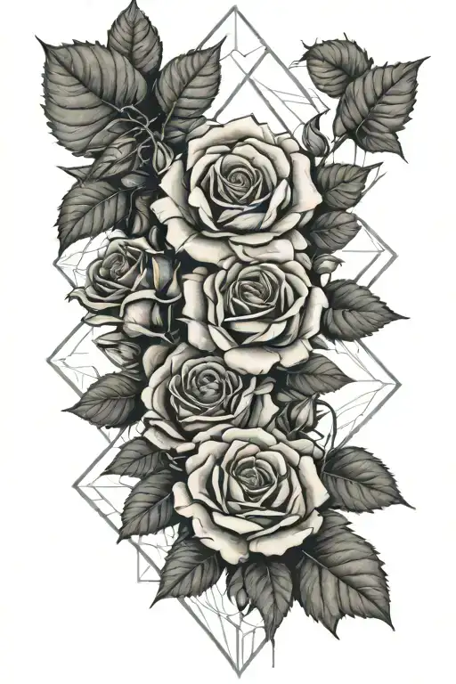 Forest Trees Roses Flowers Intertwined