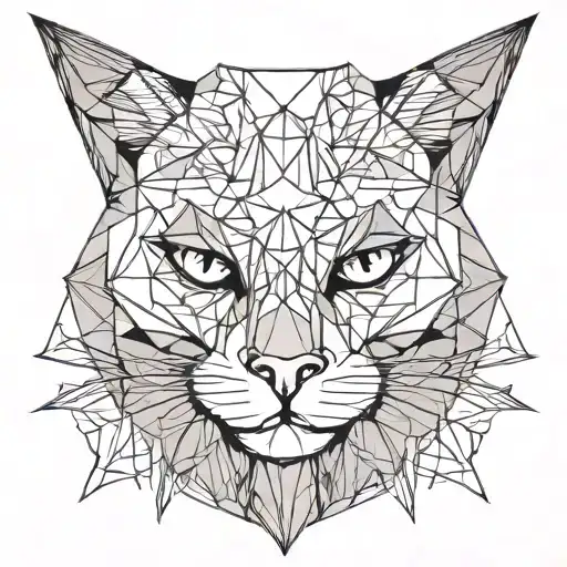 Geometric Cat Head