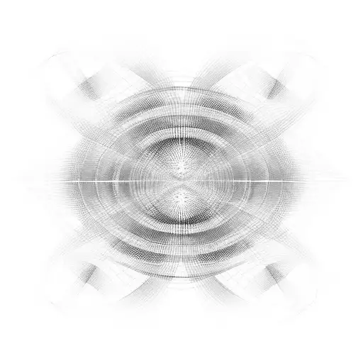 Abstract Geometry Sound Waves Pattern