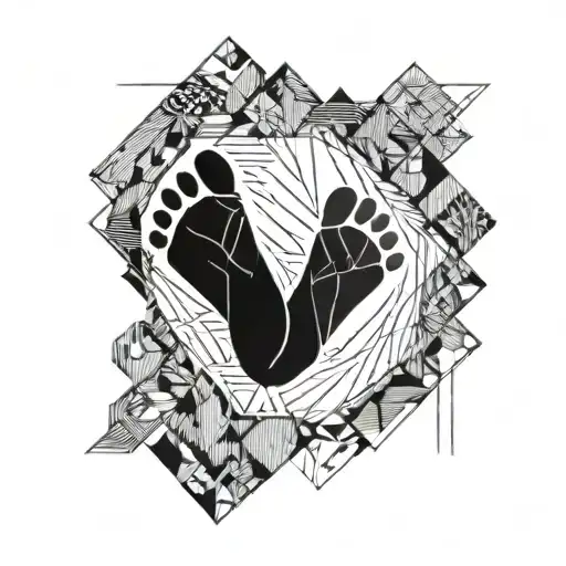 Baby Footprint Scratch Marks