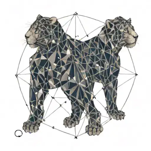 Gemini Constellation Intertwined With Leo Constellation