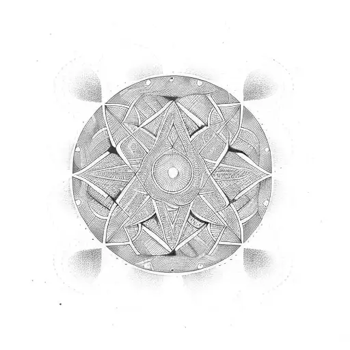 A Guitar With Intricate Geometric Patterns