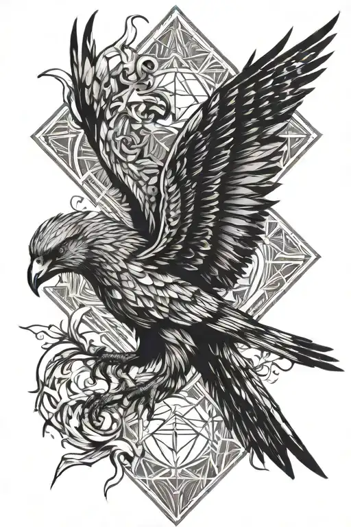 Fawkes Rising From Ashes Symbolizing Rebirth