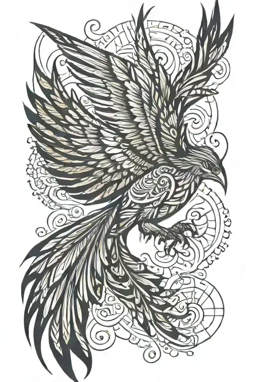 Phoenix Flying Tattoo