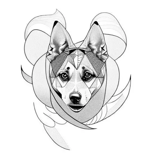 Female Dog With 2 Angels