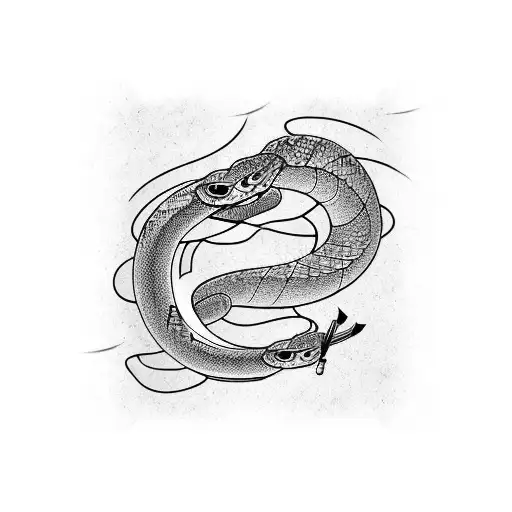 Vertical Korean Writing With Snake