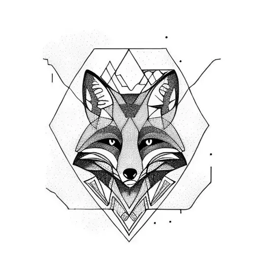 Fox With Forest And Montain