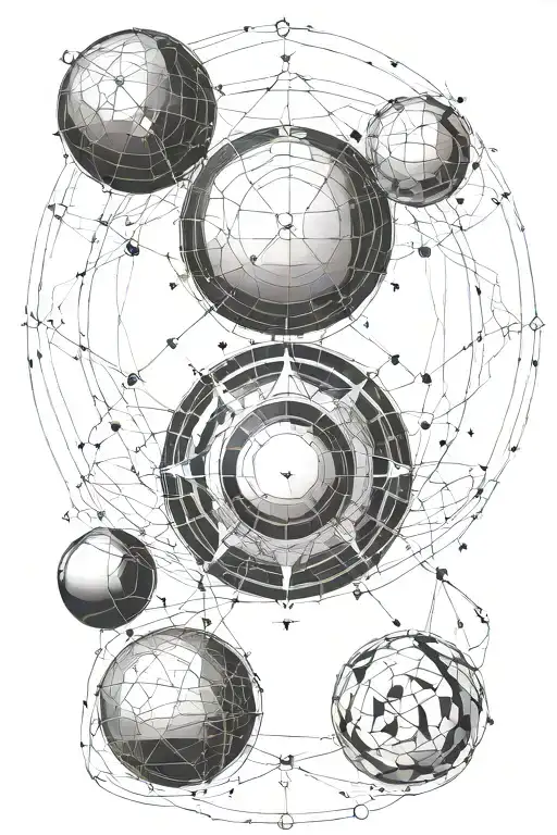 Atlas With Planets Orbiting
