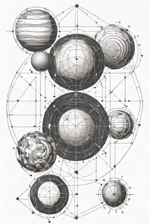 Atlas With Planets Orbiting