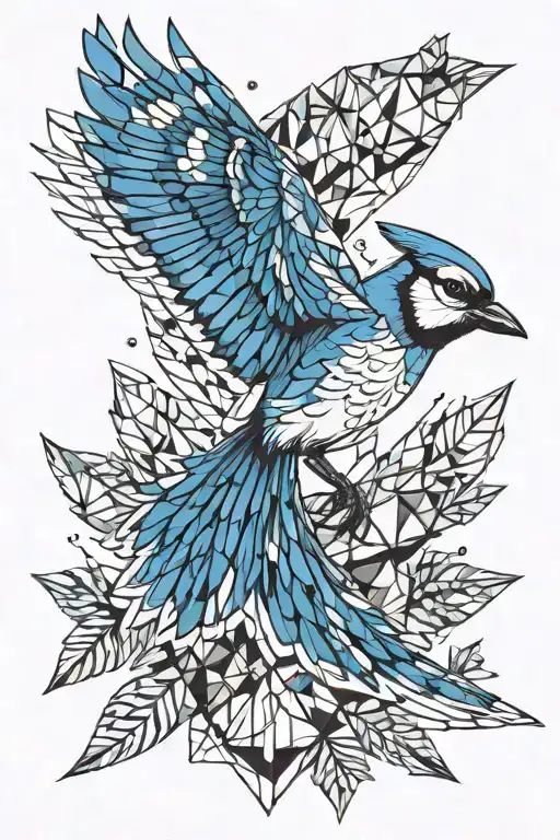 Blue Jay Bird Flying