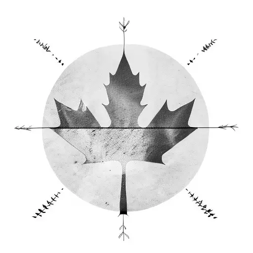 Fern New Zealand And Canada Flag