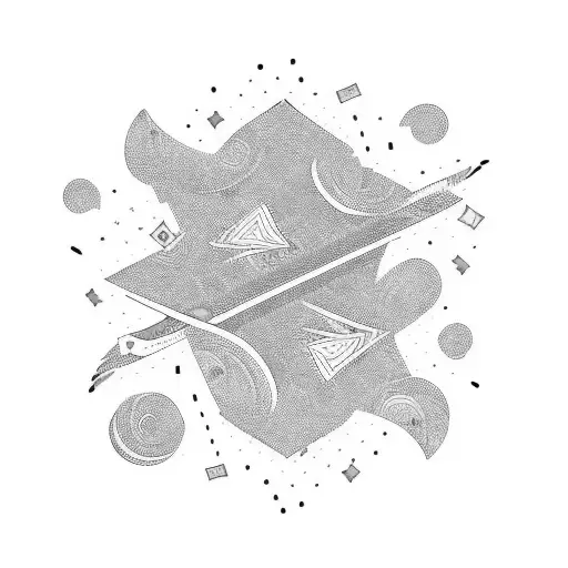 Psychedelic Skateboarder Surrounded By Swirling Money