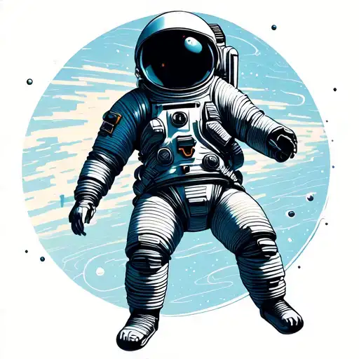 Astronaut Floating In Space