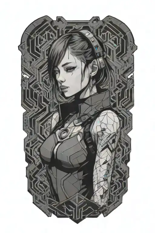 Cyberpunk Young Girl Anime