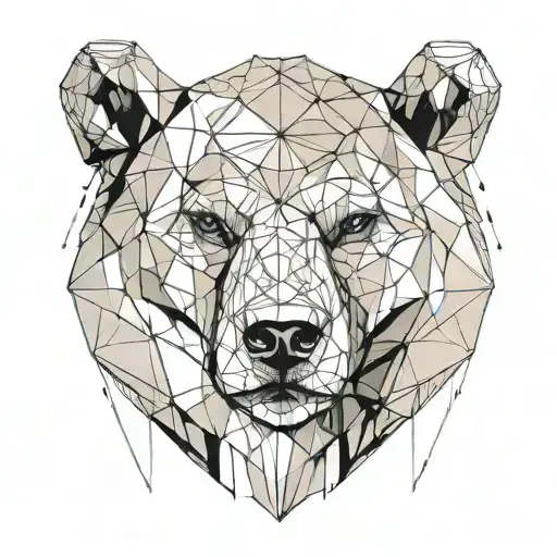 Geometric Bear Head