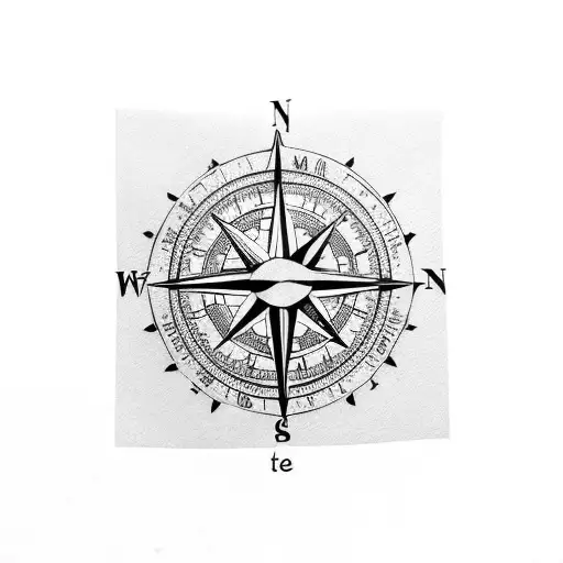 Compass On A Thick Wristband