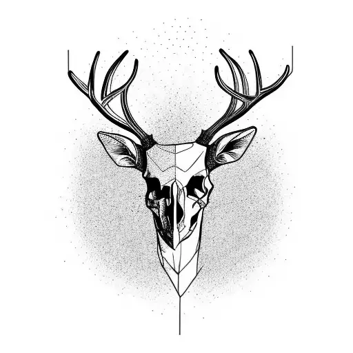 Deer Skull In Flower